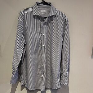 Brunello Cucinelli Striped Dress Shirt in Black and White